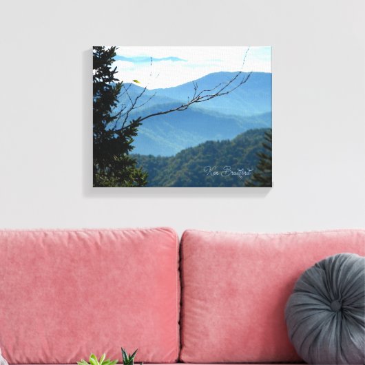 Aangepaste smoky Mountain Canvas afdrukken (Insitu (Woonkamer))