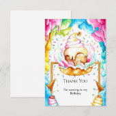 Aangepaste Smoozy Magie Ijs Verjaardag Bedankkaart (Voorkant / Achterkant)