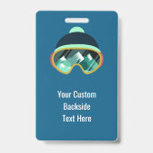 Aangepaste SMS Ski Mask badges (Back)