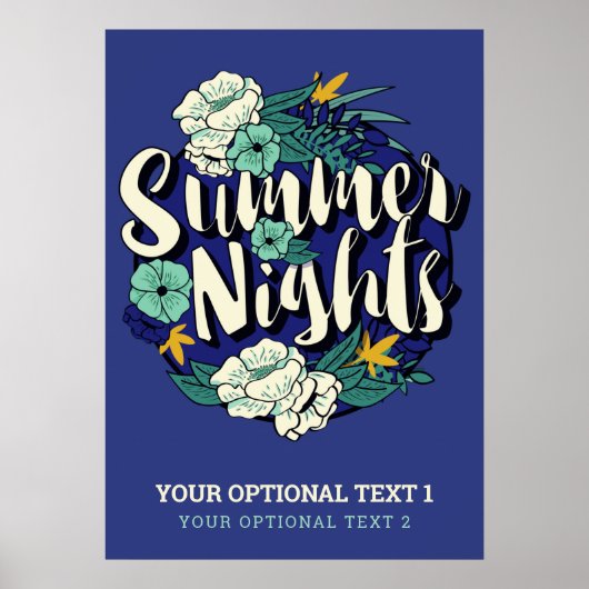 Aangepaste SMS-zomernacht Poster (Voorkant)