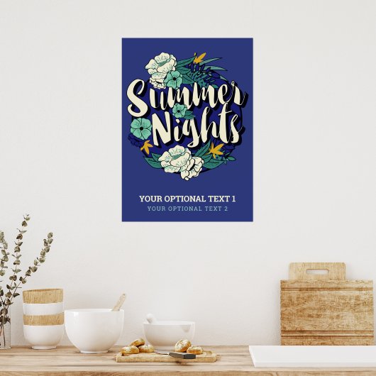 Aangepaste SMS-zomernacht Poster (Keuken)