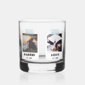 Aangepaste Snapshot Style Vaderdag Opa Gift Whisky Glas (Links)