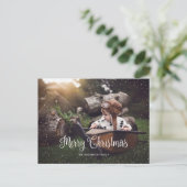 Aangepaste sneeuw-kerstfoto's Briefkaarten (Staand voorkant)
