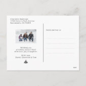 Aangepaste sneeuw-kerstfoto's Briefkaarten (Achterkant)