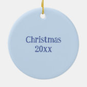 Aangepaste sneeuwbalvecht keramisch ornament (Achterkant)