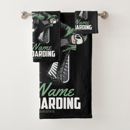 Aangepaste sneeuwboarder Shredding Bad Handdoek (Insitu)