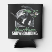 Aangepaste sneeuwboarder Shredding Blikjeskoeler (Voorkant)