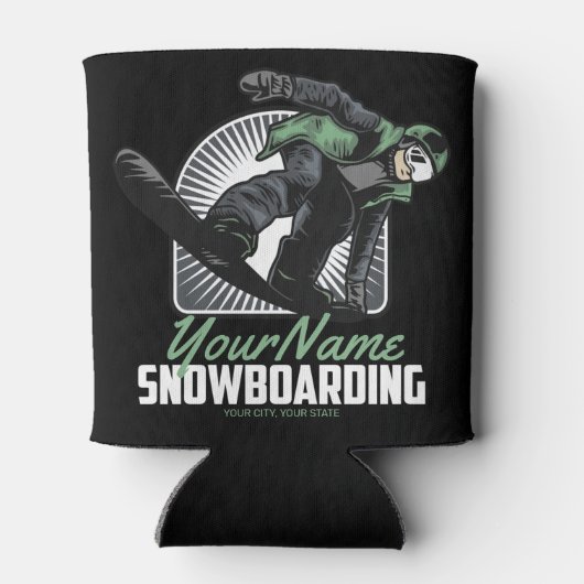 Aangepaste sneeuwboarder Shredding Blikjeskoeler (Achterkant)