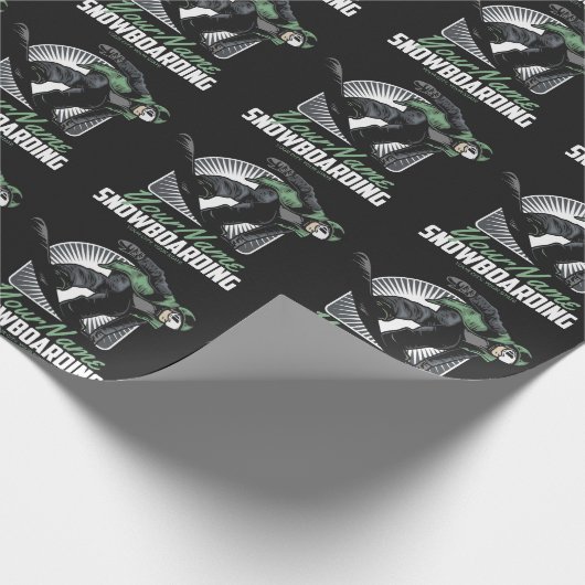 Aangepaste sneeuwboarder Shredding Cadeaupapier (Hoek)