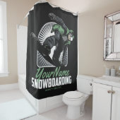 Aangepaste sneeuwboarder Shredding Douchegordijn (In situ)
