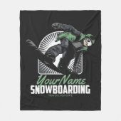 Aangepaste sneeuwboarder Shredding Fleece Deken (Voorkant)