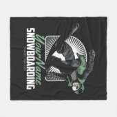 Aangepaste sneeuwboarder Shredding Fleece Deken (Voorkant (Horizontaal))