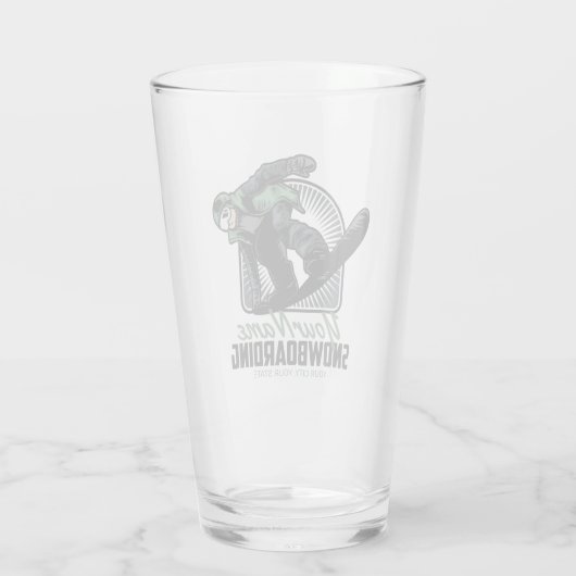 Aangepaste sneeuwboarder Shredding Glas (Achterkant)