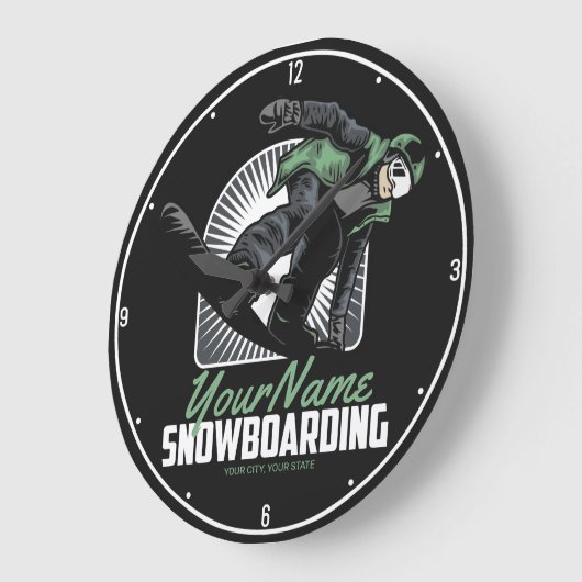 Aangepaste sneeuwboarder Shredding Grote Klok (Hoek)