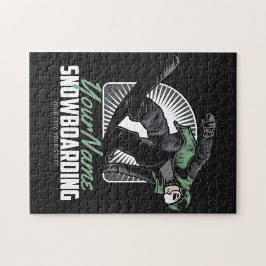 Aangepaste sneeuwboarder Shredding Legpuzzel (Horizontaal)