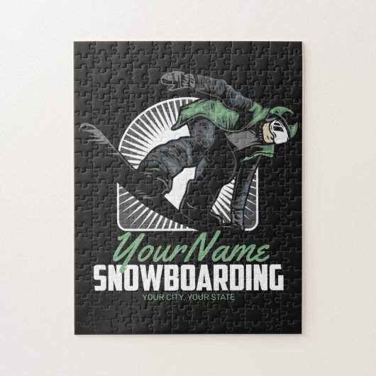 Aangepaste sneeuwboarder Shredding Legpuzzel (Verticaal)