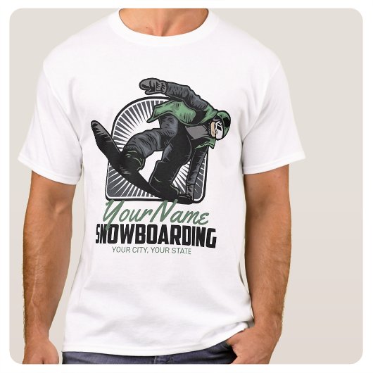 Aangepaste sneeuwboarder Shredding T-shirt