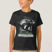 Aangepaste sneeuwboarder Shredding T-shirt (Voorkant)