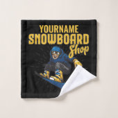 Aangepaste sneeuwboarder Snowboarding Shop Big Air Bad Handdoek (Wasdoekje)