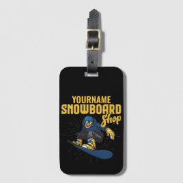 Aangepaste sneeuwboarder Snowboarding Shop Big Air Bagagelabel