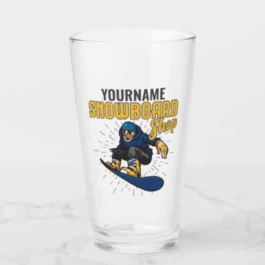 Aangepaste sneeuwboarder Snowboarding Shop Big Air Glas (Voorkant)