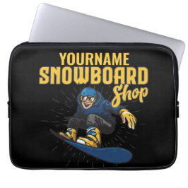 Aangepaste sneeuwboarder Snowboarding Shop Big Air Laptop Sleeve