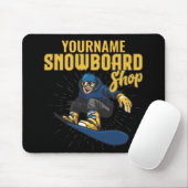 Aangepaste sneeuwboarder Snowboarding Shop Big Air Muismat (Met muis)