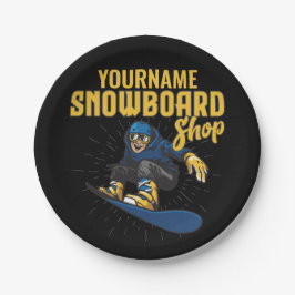 Aangepaste sneeuwboarder Snowboarding Shop Big Air Papieren Bordje