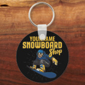 Aangepaste sneeuwboarder Snowboarding Shop Big Air Sleutelhanger (Voorkant)