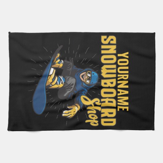 Aangepaste sneeuwboarder Snowboarding Shop Big Air Theedoek (Horizontaal)