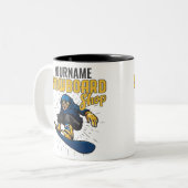 Aangepaste sneeuwboarder Snowboarding Shop Big Air Tweekleurige Koffiemok (Voorkant links)