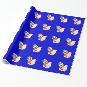 Aangepaste Sneeuwman Kerstverpakking Cadeaupapier