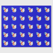 Aangepaste Sneeuwman Kerstverpakking Cadeaupapier (Vlak)