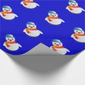 Aangepaste Sneeuwman Kerstverpakking Cadeaupapier (Hoek)