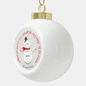 Aangepaste Sneeuwman Knop Bal Ornament (Rechts)