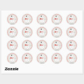 Aangepaste Sneeuwpop Knop Ronde Sticker (Vel)