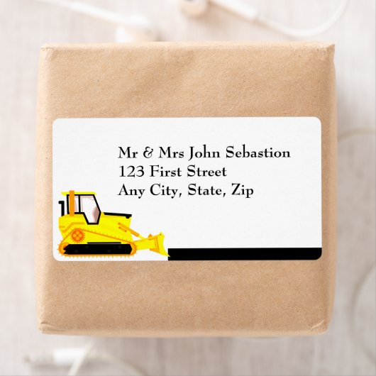 Aangepaste sneeuwverwijderaar Bulldozer Business Etiket (Insitu)