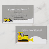 Aangepaste sneeuwverwijderaar Bulldozer Business Visitekaartje (Voorkant / Achterkant)