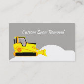 Aangepaste sneeuwverwijderaar Bulldozer Business Visitekaartje (Achterkant)