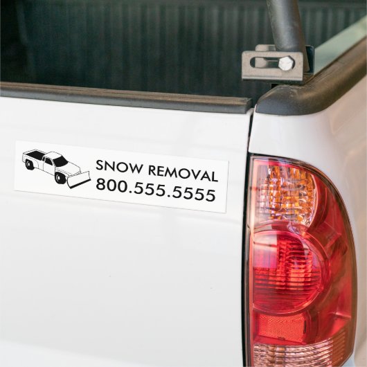 aangepaste sneeuwverwijdering: sneeuwploeg bumpersticker (Op Truck)