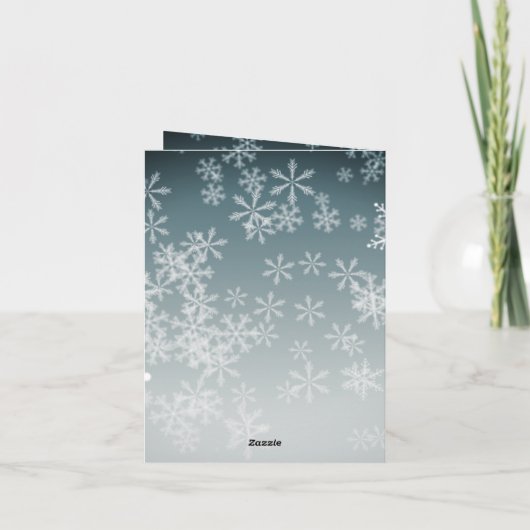 Aangepaste sneeuwvlok Kerstmis Notitiekaartje (Achterkant)