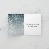 Aangepaste sneeuwvlok Kerstmis Notitiekaartje (Binnen)