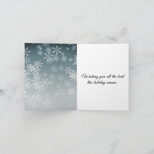 Aangepaste sneeuwvlok Kerstmis Notitiekaartje (Binnen)