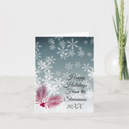 Aangepaste sneeuwvlok Kerstmis Notitiekaartje