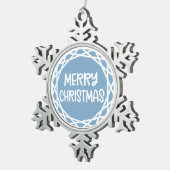 Aangepaste sneeuwvlok Ornament - Pewter Foto Keeps (Rechts)