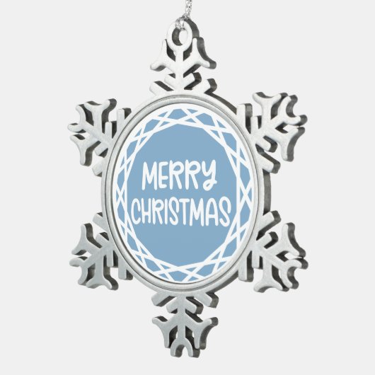 Aangepaste sneeuwvlok Ornament - Pewter Foto Keeps (Rechts)