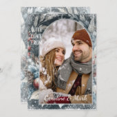 Aangepaste sneeuwvlokken & Chic Botanische Vakanti Feestdagenkaart (Voorkant / Achterkant)