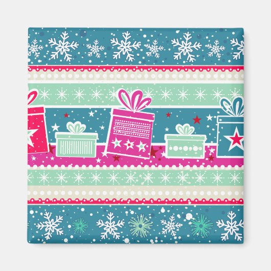 Aangepaste sneeuwvlokken en Cadeaus Magneet (Voorkant)