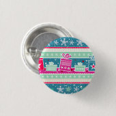 Aangepaste sneeuwvlokken en Cadeaus Ronde Button 3,2 Cm (Voorkant /achterkant)