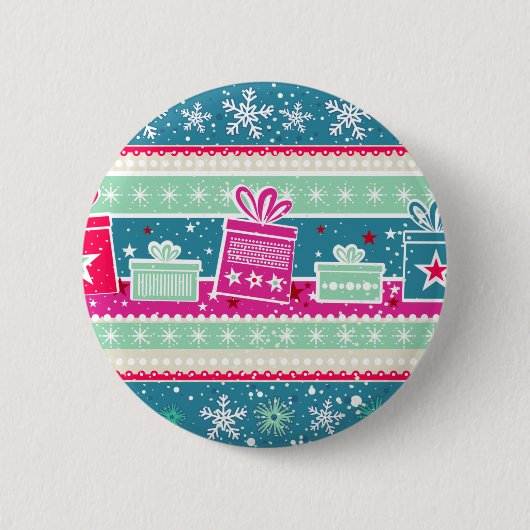 Aangepaste sneeuwvlokken en Cadeaus Ronde Button 5,7 Cm (Voorkant)